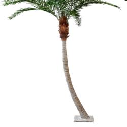 Phoenix Artificiel Palmier Courbe sur platine H 340 cm