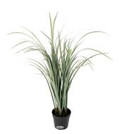 Fausse Herbe large Citronnelle en pot H 90 cm D 50 cm anti UV Vert