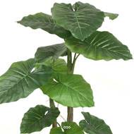 Faux Colocasia en pot H 150 cm 3 troncs
