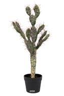 Cactus Opuntia en pot artificiel cactée Cactée parfaite H 70 cm Vert aloe