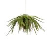 Fougère de Boston sur boule de mousse, plante verte synthétique à suspendre L 60 cm, D 90 cm