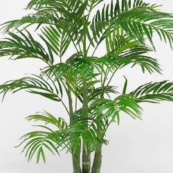 Palmier Areca artificiel H 120 cm multi-troncs tres dense en pot