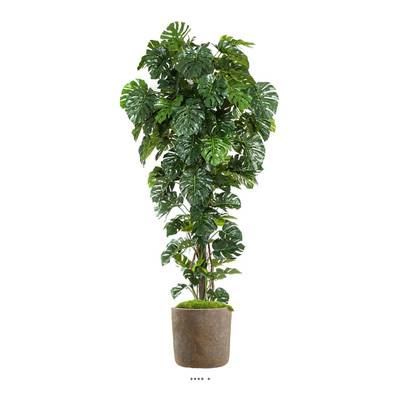 Superbe philo artificiel tropical haut 156 feuilles en pot H280 cm