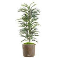 Palmier Areca artificiel H 120 cm 28 feuilles en pot ceramique
