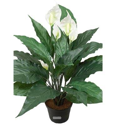 Plante Spathiphyllum Artificielle en pot H 43 cm