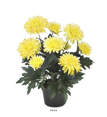 Fleurs Chrysanthème artificiel en pot H 30 cm