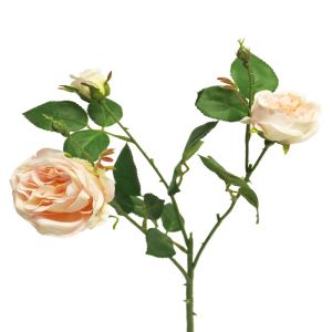 Rose Paris artificielle, ramifiée, 3 têtes, 61 cm Saumon - BEST