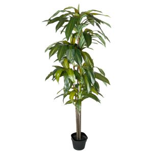 Faux Dracaena plante verte en pot H 160 cm 4 tetes D 70 cm touffue