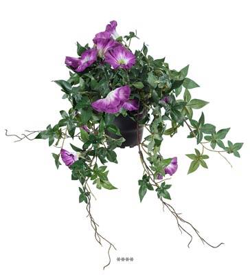 Liseron Impomée Artificielle Mauve Violet en pot H 40 cm
