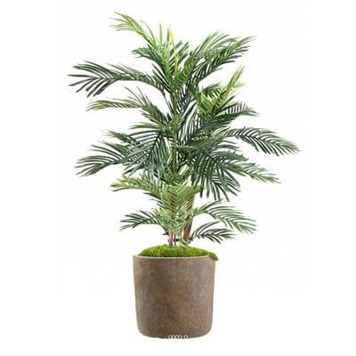 Faux palmier areca multitroncs H 120 cm Vert