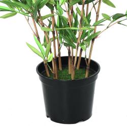 Bambou Artificiel Arbre en pot finition mousse verte H 60 cm