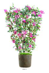 Bougainviller palissade factice H 130 cm en pot Fuschia