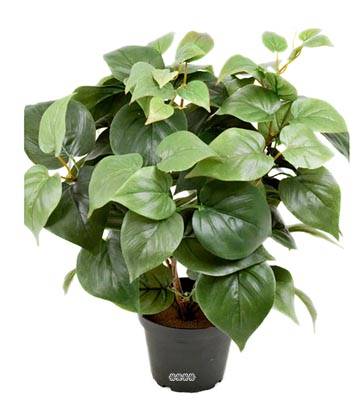 Plante Verte Dense Philodendron Artificiel en pot H 35 cm