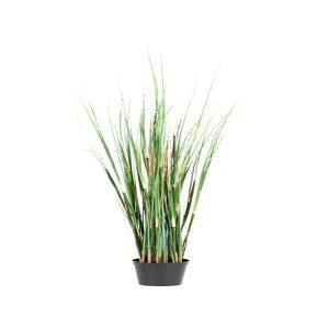 Herbe graminée synthétique en pot H 95 cm, D 20 cm