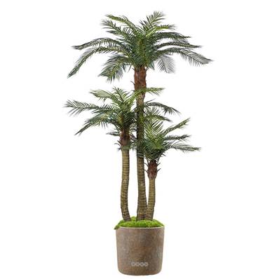 Areca Artificiel Palmier en pot H 250 cm 3 troncs