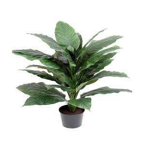 Spathifyllum, plante verte synthétique en pot H 105 cm, D 80 cm
