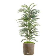 Areca Artificiel Palmier pot ceramique H 90 cm 4 troncs