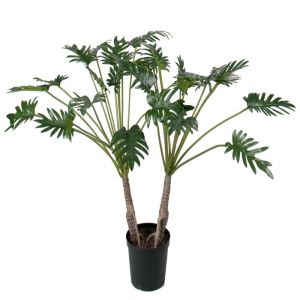 plante verte, Philondendron artificiel H 100 cm D 128 cm, en pot