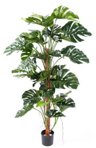 Superbe Philodendron Monstera artificiel 160 cm en pot décoration tropicale haute qualité