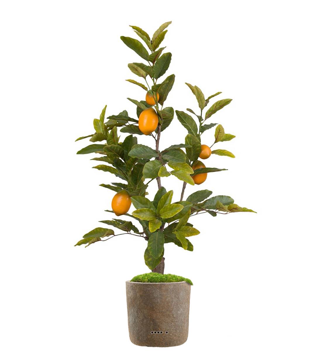 Mini Citronnier Artificiel En Pot - 22,5 Cm De Haut - Décoration Réaliste Sans Entretien