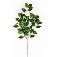 Très jolie branche de camelia artificiel H 55cm avec fleurs crème