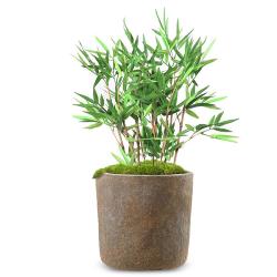 Bambou Artificiel Arbre en pot finition mousse verte H 60 cm