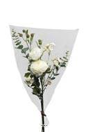 Bouquet de fleurs artificielles emballé haut de gamme  H 65 cm superbe Crème